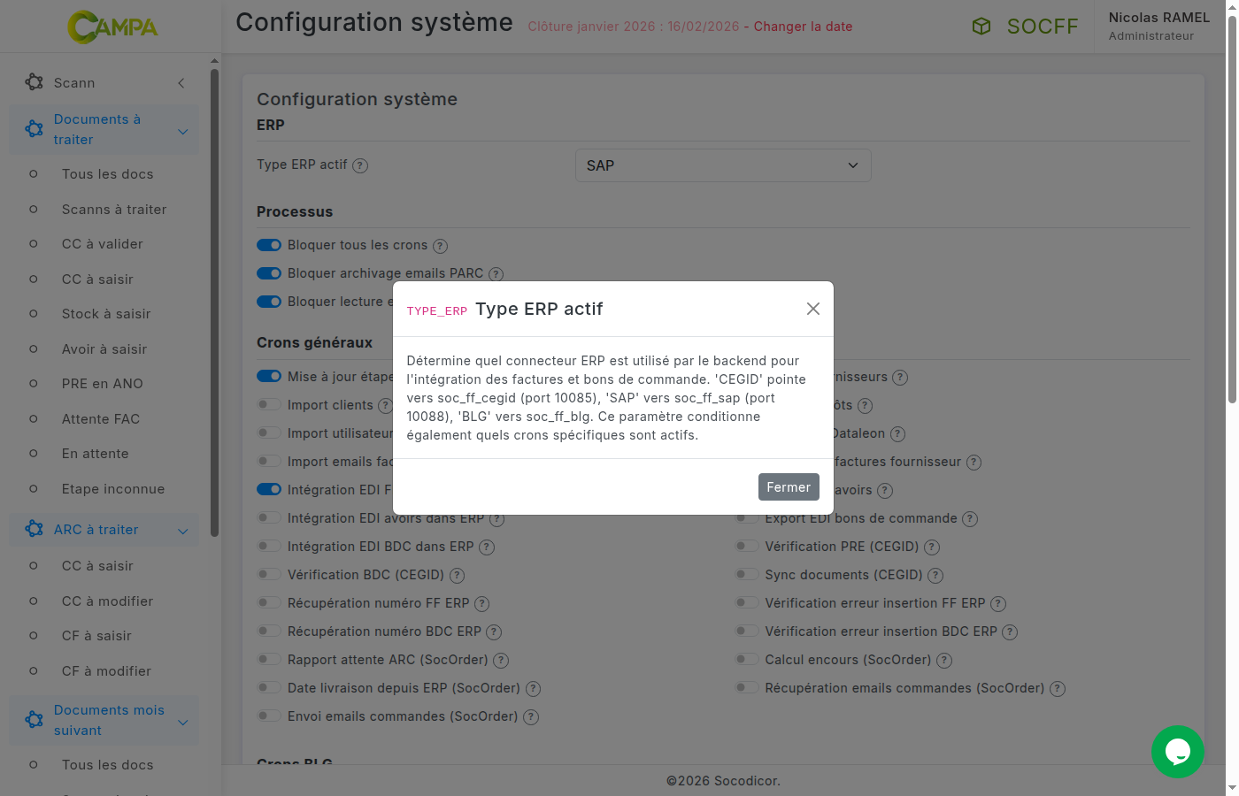 Modal d'aide contextuelle